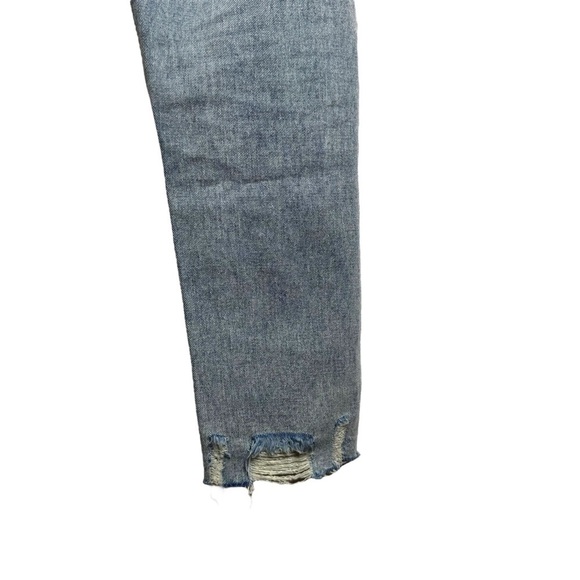 Princess Polly High Rise Tapered Leg Distressed Ripped Rigid 100% Cotton Jeans 2 - Picture 12 of 16